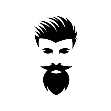 Gentleman face logo images illustration design
