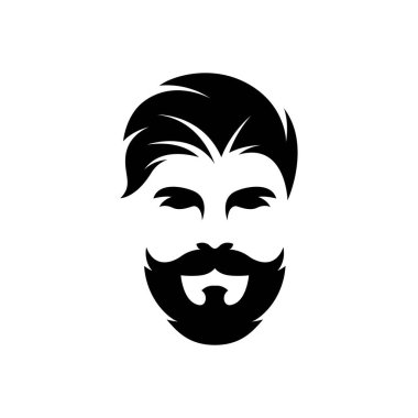 Gentleman face logo images illustration design