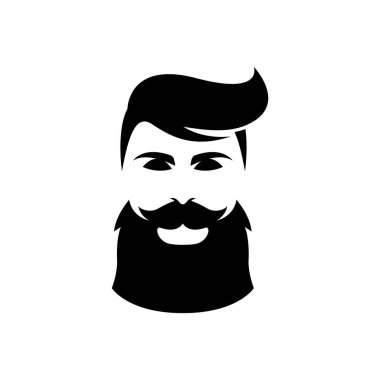 Gentleman face logo images illustration design