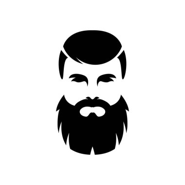 Gentleman face logo images illustration design