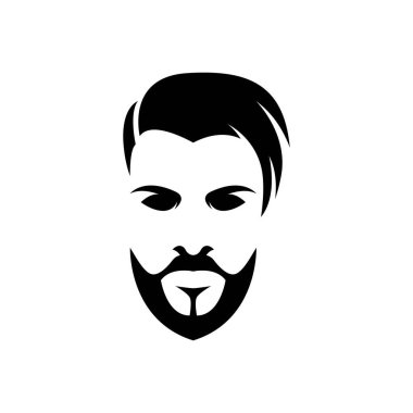 Gentleman face logo images illustration design