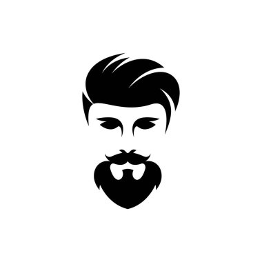 Gentleman face logo images illustration design