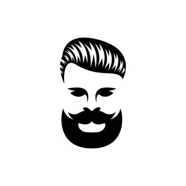 Gentleman face logo images illustration design
