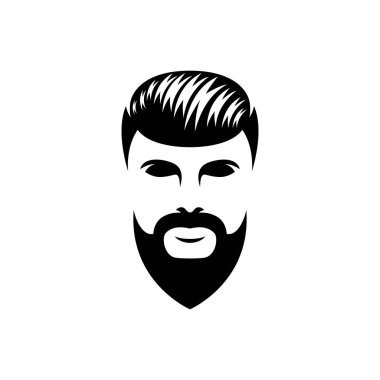Gentleman face logo images illustration design