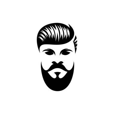 Gentleman face logo images illustration design