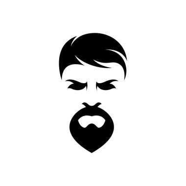 Gentleman face logo images illustration design