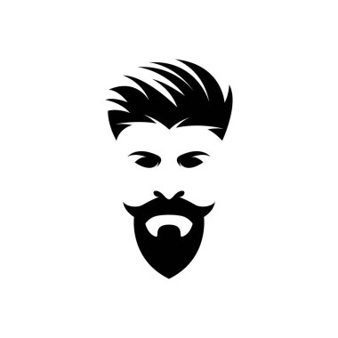 Gentleman face logo images illustration design