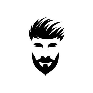 Gentleman face logo images illustration design