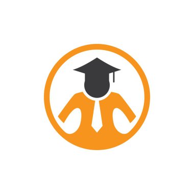 Eğitim logosu tasarımı vektör çizimi