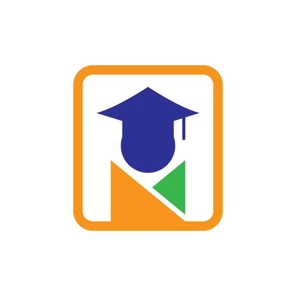 Educação Logotipo Design Vetor Ilustração —  Vetores de Stock