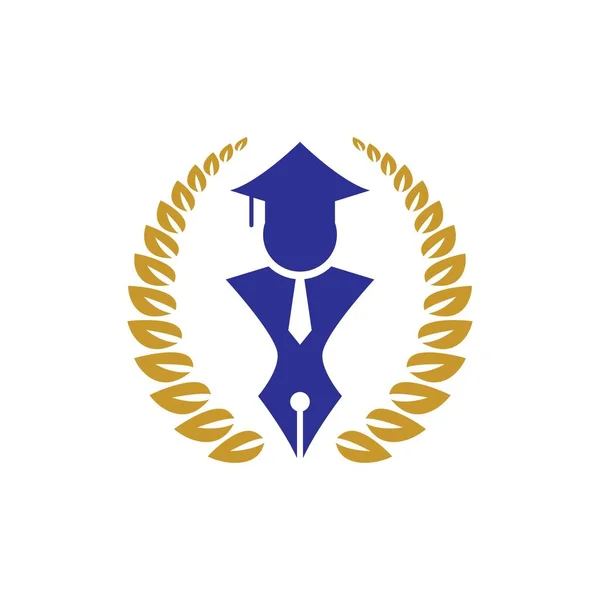 Educație Logo Design Vector Ilustrație — Vector de stoc