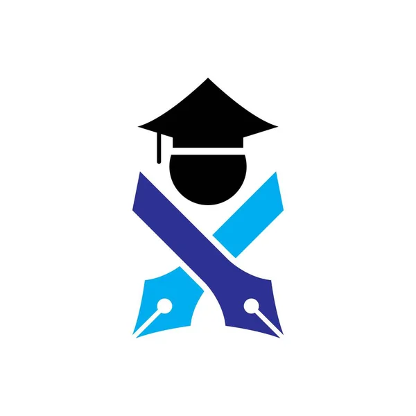 Educação Logotipo Design Vetor Ilustração — Vetor de Stock