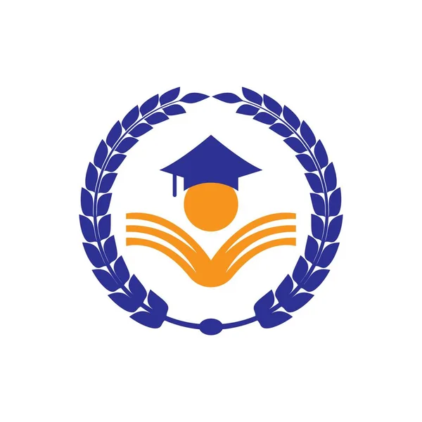 Educación Logo Diseño Vector Ilustración — Vector de stock