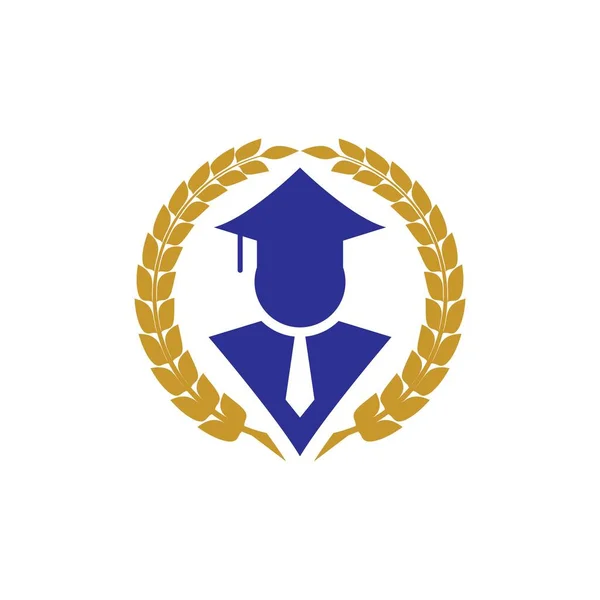 Ilustracja Wektora Projektu Logo Edukacji — Wektor stockowy