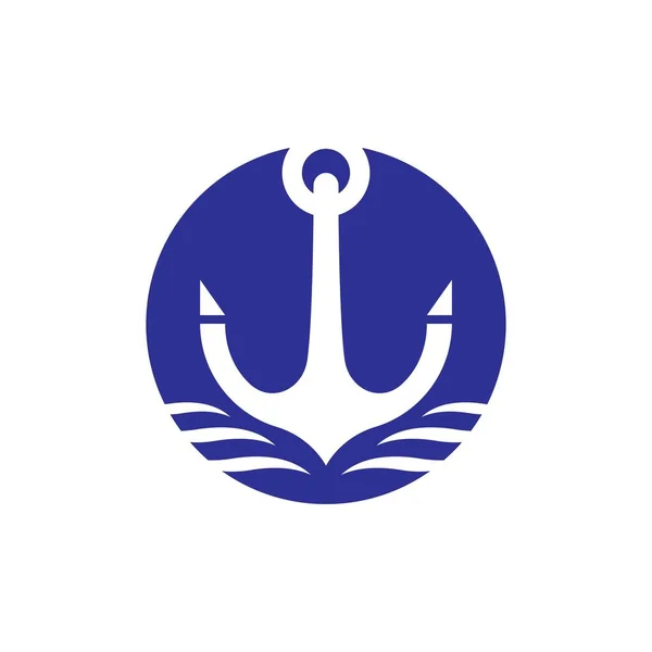 Logo Kotwicy Obrazy Ilustracji Projekt — Wektor stockowy