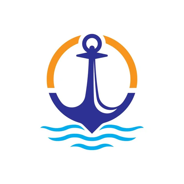 Дизайн Логотипа Якоря Стоковый вектор