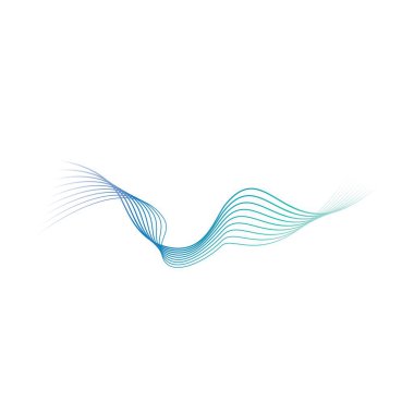 Dalga çizgisi resimleme tasarımı