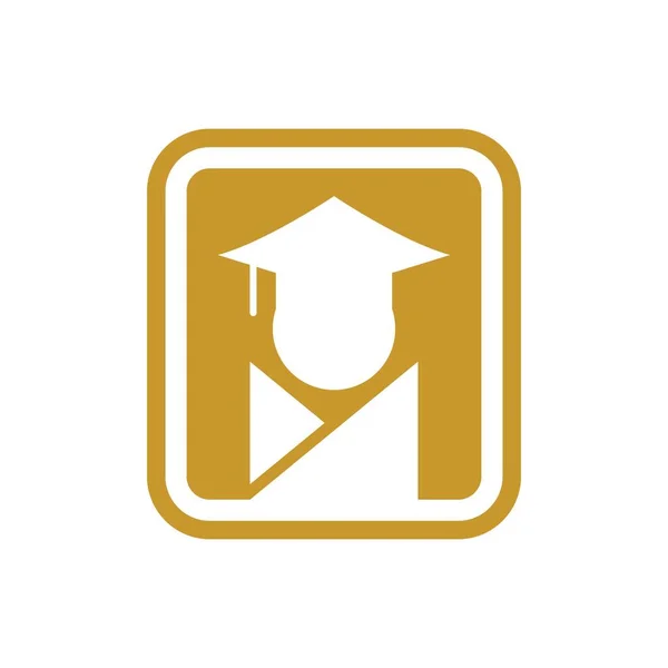 Educação Logotipo Design Vetor Ilustração —  Vetores de Stock