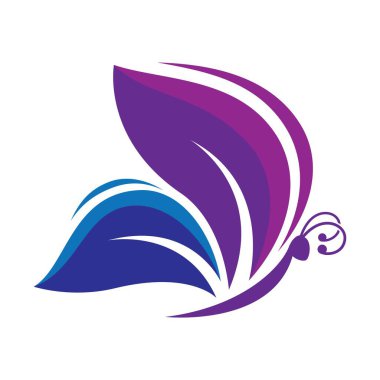 Güzellik kelebeği logo resimleri çizim tasarımı
