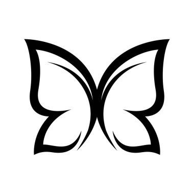 Güzellik kelebeği logo resimleri çizim tasarımı