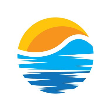 Günbatımı logo resimleri ilüstrasyon tatlısı