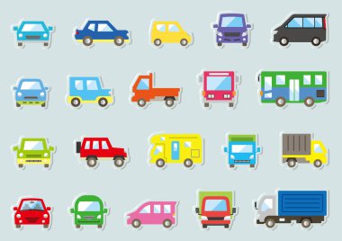 renk simgesi seti - düz olmayan bir bitiş ile kabartmalı-