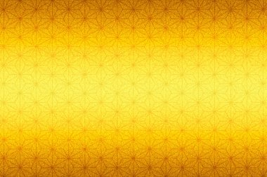 Kenevir yaprağı desenli altın katlama ekran benzeri arka plan (sarı altın rengi) yatay desenli yanma