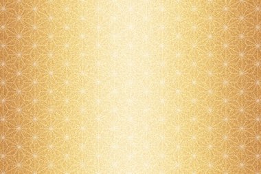 Beyaz kenevir yaprağı desenli altın kıvrımlı arka plan (şampanya altını) Dikey çizgilerin derecelendirilmesi