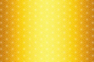 Beyaz kenevir yaprağı desenli (sarı altın) ekran benzeri arka plan dikey çizgilerin derecelendirilmesi