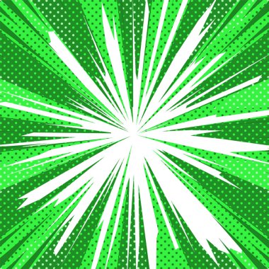 Sarı-yeşil Amerikan Çizgi roman Arkaplanı - Kare versiyonu -