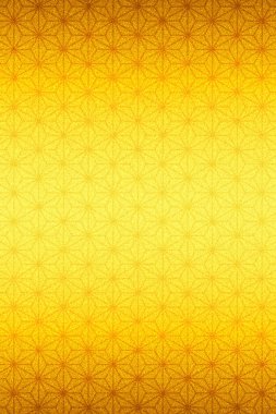 Kenevir yaprağı desenli katlama (Dikey Resim için sarı altın rengi) ekran benzeri arka plan yatay desen derecelendirmesi