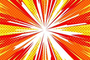 Yaz için Amerikan Comic Style Arkaplanı - geniş versiyonu -