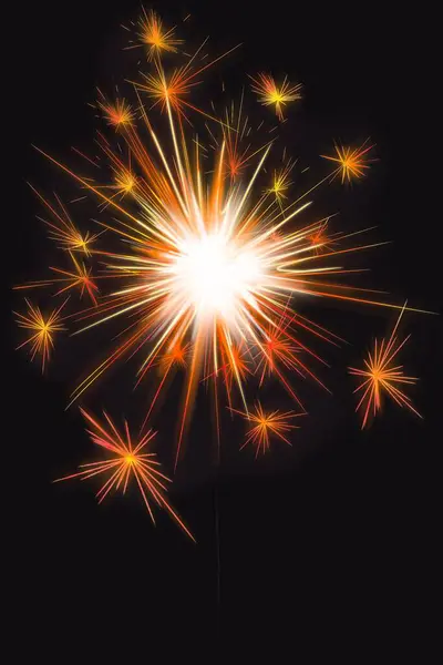 Kırmızı Bengal ateşi, vektör klipsi, festival tebrik kartları, davetiyeler, afişler. Küçük havai fişekler Mutlu yıllar partisi havai fişek gösterisi. Sihirli aksesuar