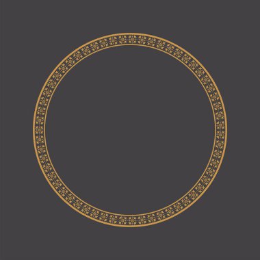 Altın Vintage çerçeve süsü. Altın Yüzük Sınırı süsü. Düğün davetiyesi için uygun..