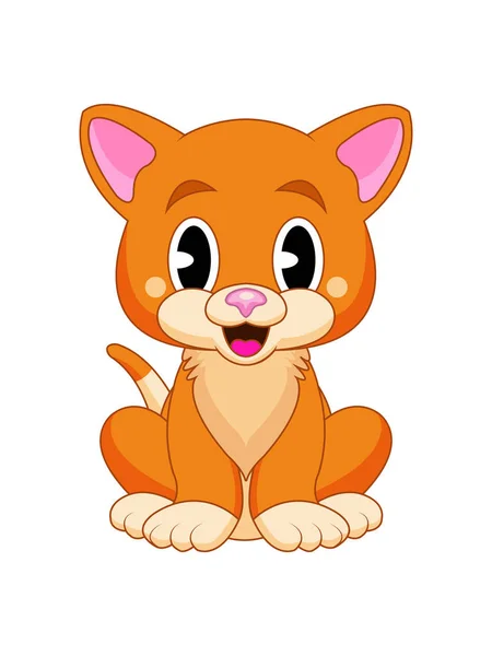Desenhos Animados Gato Clipart Imagem —  Vetores de Stock