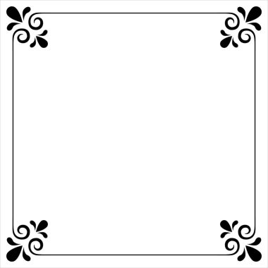 Klasik Siyah Çerçeve Kenarlık Tasarımı.