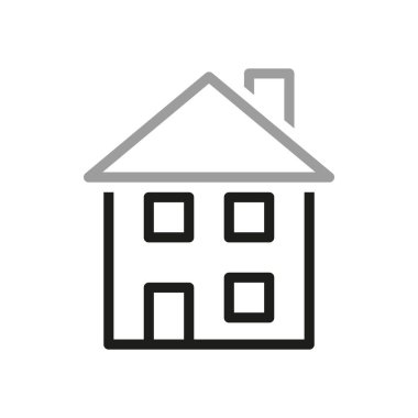 Gayrimenkul ile ilgili basit vektör simgeleri.