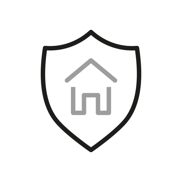 Simple Vector Line Icons Related Real Estate Property Protection Icon — Stock Vector