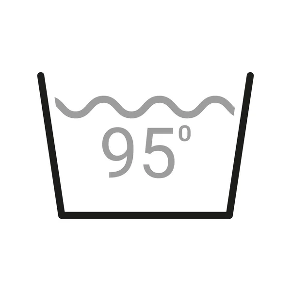 Ikona Prádla Pokyny Pro Péči Oblečení Etiketách Teplotní Voda — Stockový vektor