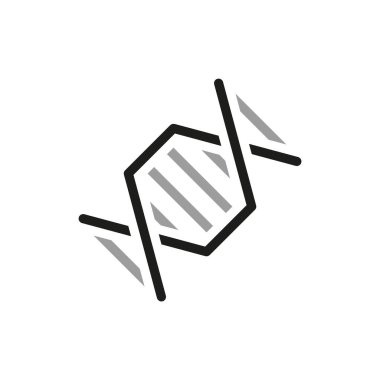 Tıp ve Sağlık İlgili Vektör Hattı Simgesi. DNA gibi ikon içeriyor. Projeleriniz için tasarım ögeleri.