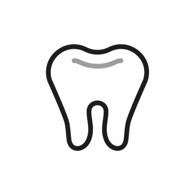 Tıp ve Sağlık İlgili Vektör Hattı Simgesi. Diş gibi ikon içeriyor. Projeleriniz için tasarım ögeleri.