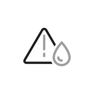 Su geçirmez ve suyla ilişkili vektör hattı simgesi. Su uyarısı gibi simge içerir.