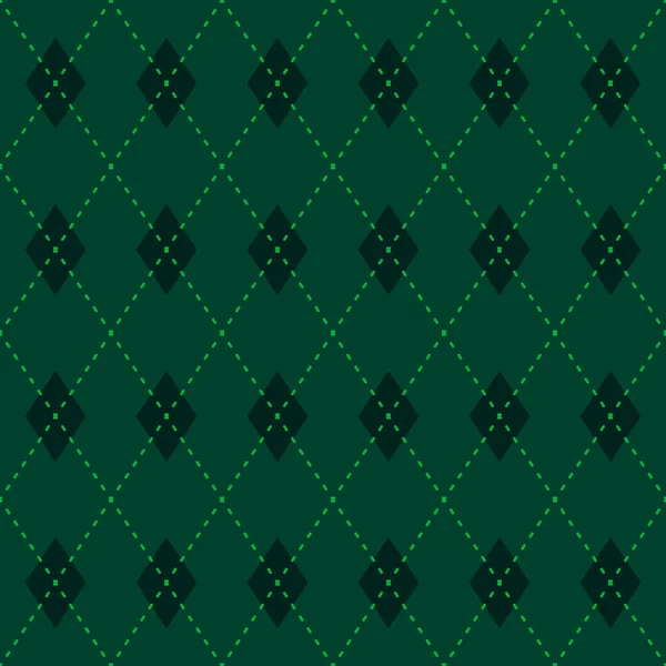Argyle Fed Seamless Pattern Set Emerald Green Высокое Качество Точной — стоковый вектор