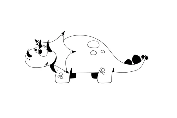 Gyermek Dinoszaurusz Festésre Egy Gyereknek Vidám Dicosaurus — Stock Vector