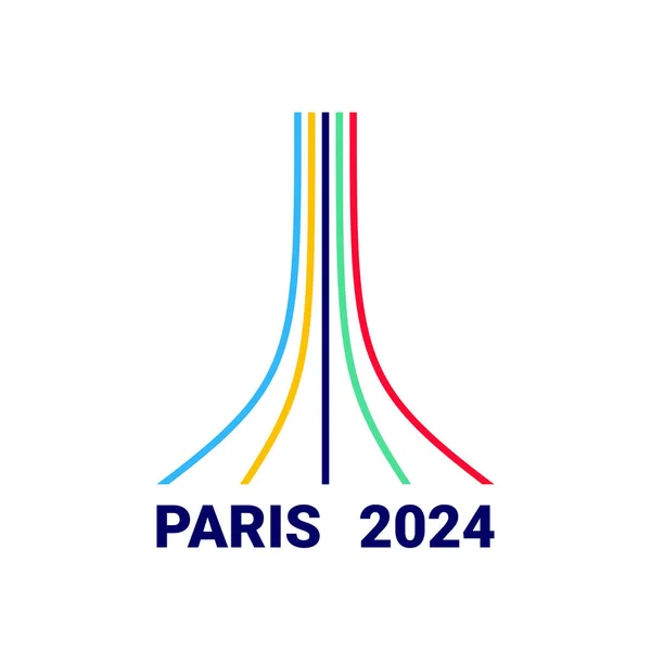 Олимпийские Игры 2024 Года Париже Логотип Олимпийских Играх Лицензионные Стоковые Иллюстрации