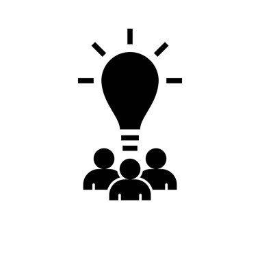 fikir araması, tartışma, konferans ve sembol vektörü.