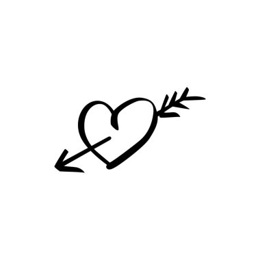 Basit ama çarpıcı bir tasarım içinde aşk ve romantizmi sembolize eden, içinden ok geçen bir kalp barındırır. Sanat eseri minimalist bir yaklaşım ve kalın çizgilerle sunuluyor..