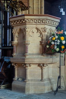 Langport, İngiltere - 23 Ocak 2017: The Church of St Andrew in Curry Rivel, Minpit