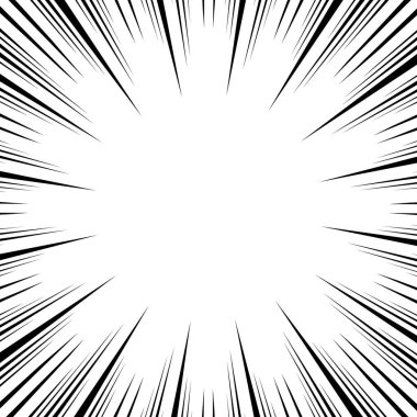 Saydam arkaplanda soyut çizgi roman flaş patlaması çizgileri. Vektör illüstrasyon süper kahraman tasarımı. Parlak siyah ışık şeridi patladı. Flaş ışını patlaması. Hız çizgileri Manga çerçevesi. Anime vektörü.