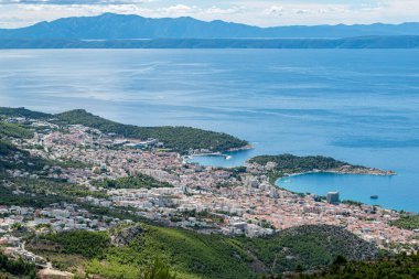 Makarska Riviera kıyı şeridi Eylül ayında, Hırvatistan